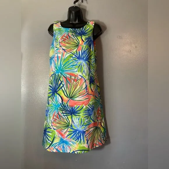 Ronni Nicole Colorful Tropical Sleeveless Dress - Picture 1 of 4